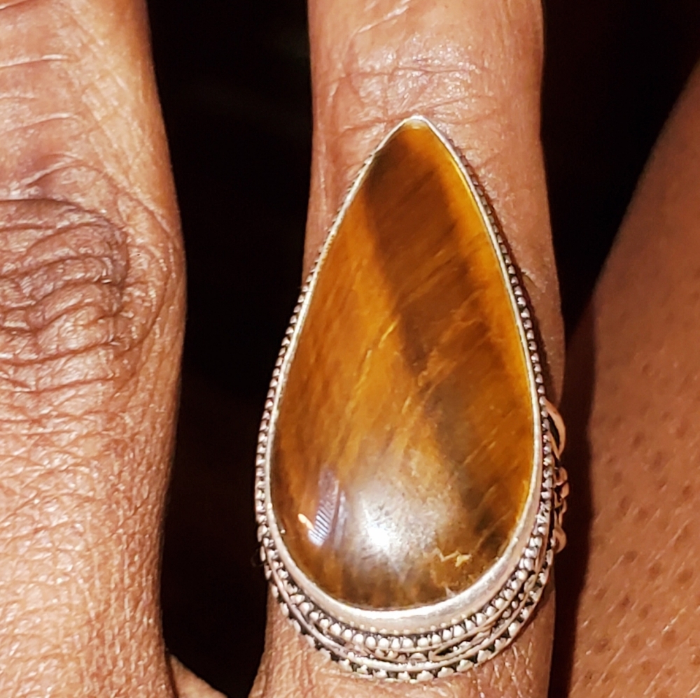 Handmade in India Tigers Eye Ring